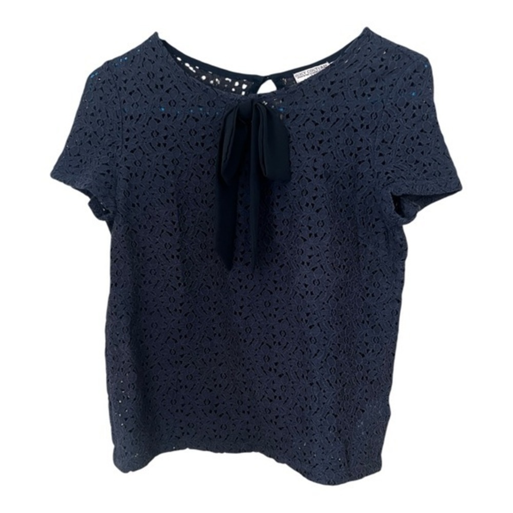 Juicy Couture Black Crochet Blouse Sz S